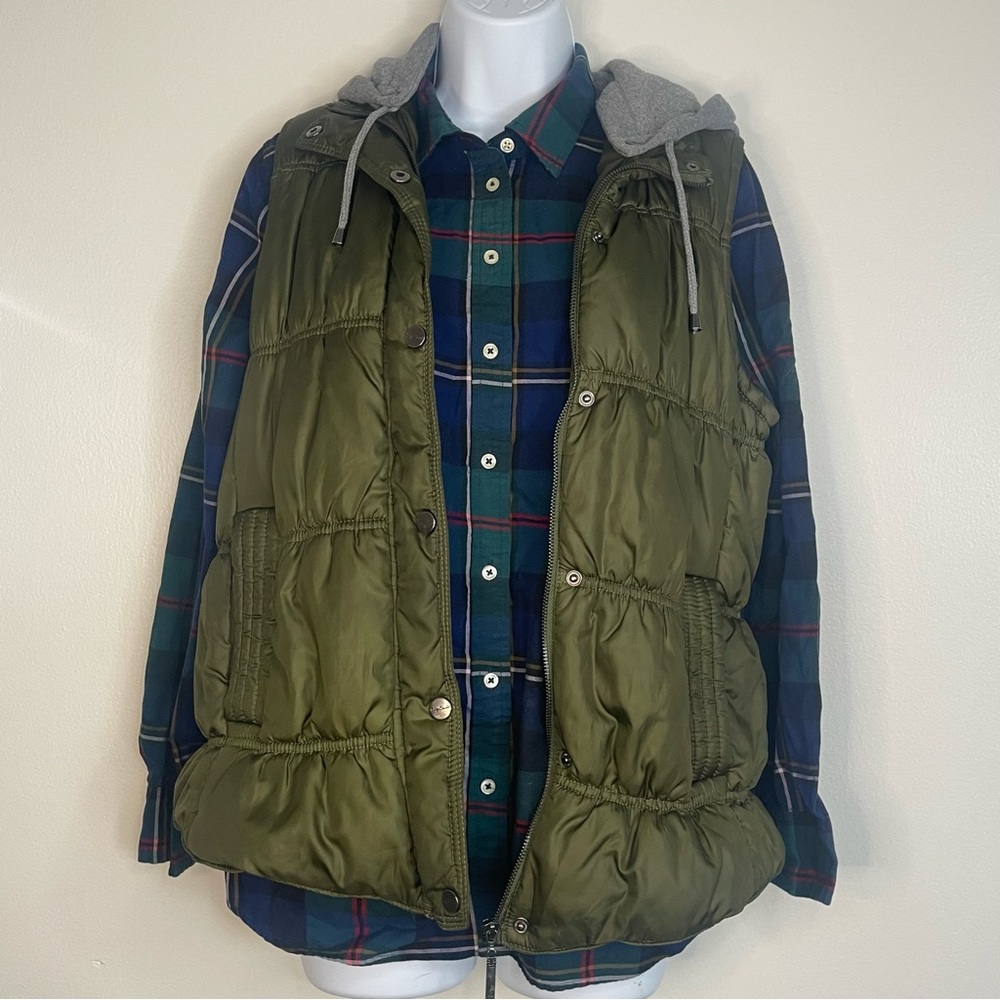 Indigo Saints hooded puffer Vest